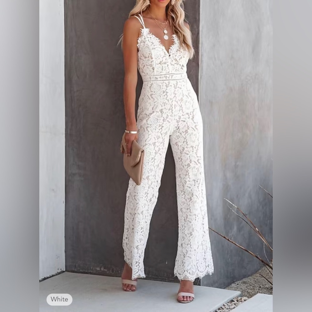 White Lace Jumpsuit